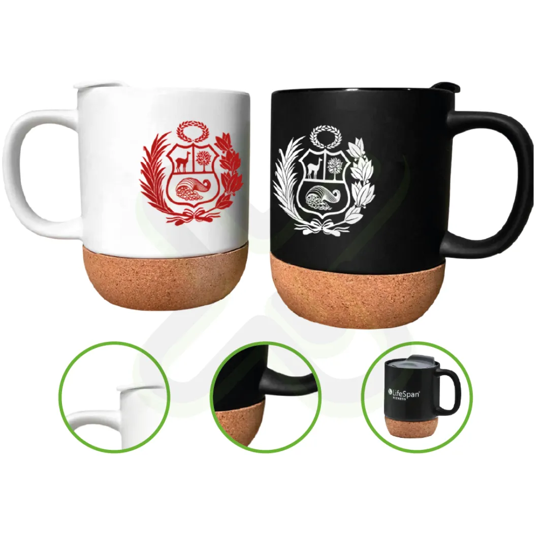 Taza Con Base De Corcho personalizado con logo