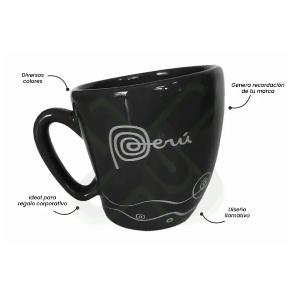 Taza De Ceramica Inclinada personalizado para empresas