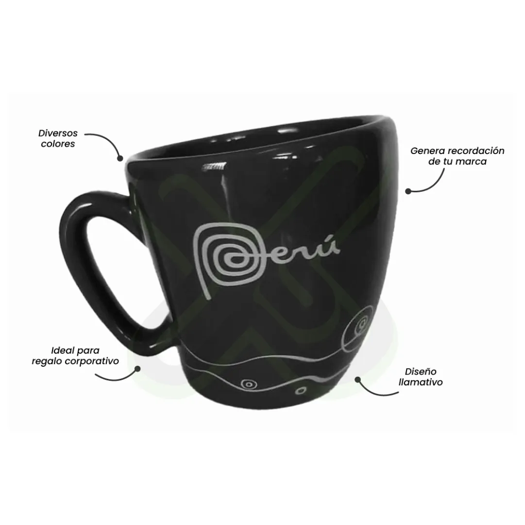Taza De Ceramica Inclinada publicitario para empresas