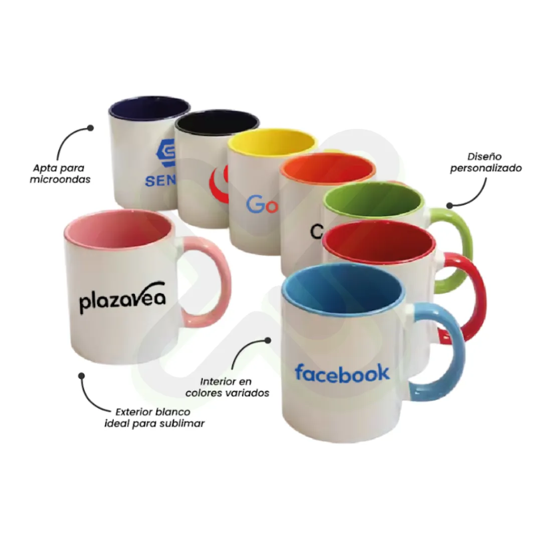 Taza Publicitaria Interior De Color publicitario para empresas