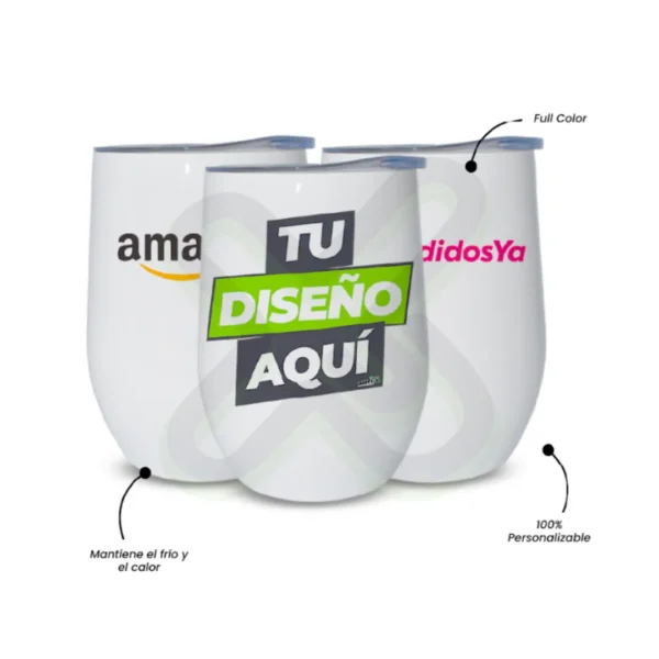 Termo Tumbler Tipo Vino personalizado para empresas