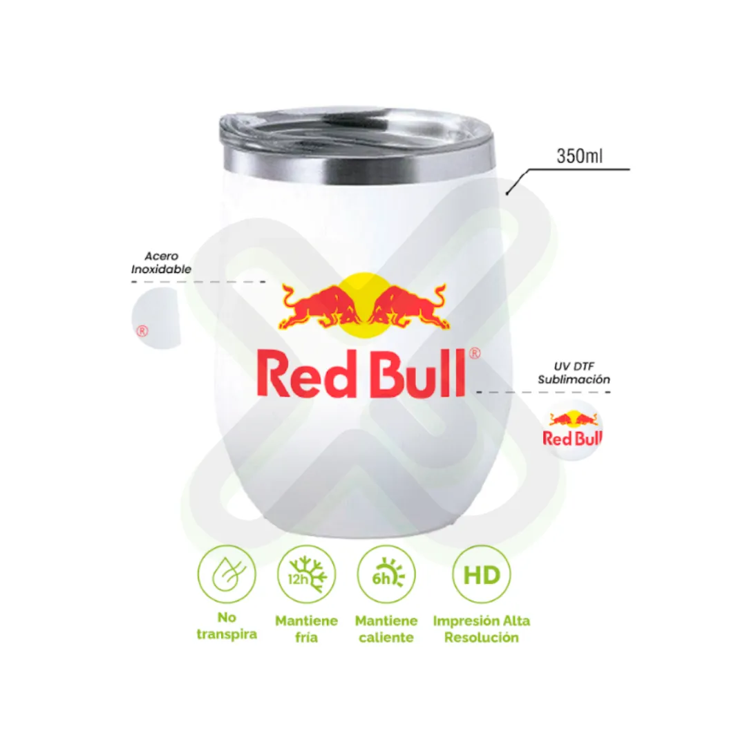 Termo Tumbler Tipo Vino personalizado con logo