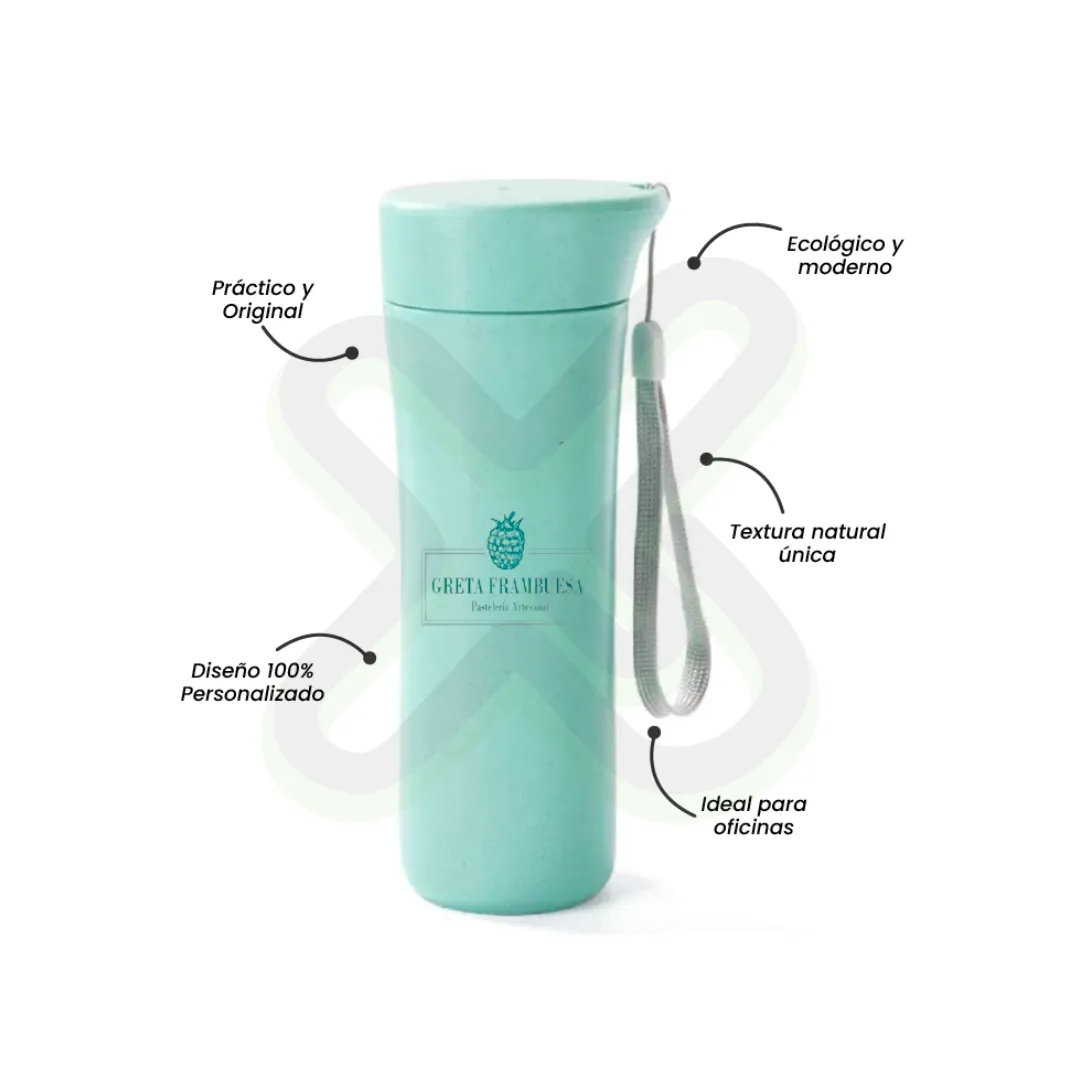 Tomatodo Cafetero Fibra De Trigo 400Ml personalizado para empresas