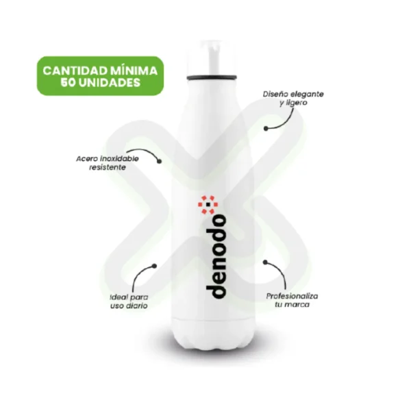Tomatodo Metalico Tipo Botella 700Ml personalizado para empresas