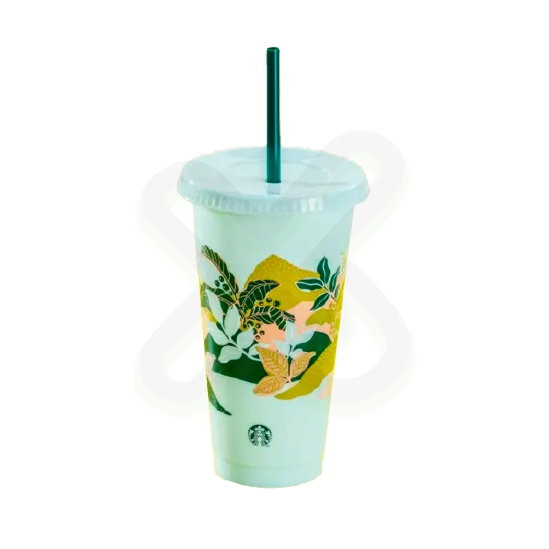 Tumbler Plastico Con Sorbete personalizado con logo