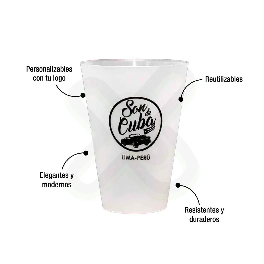 Vaso Pavonado Triangular 20 Oz publicitario para empresas