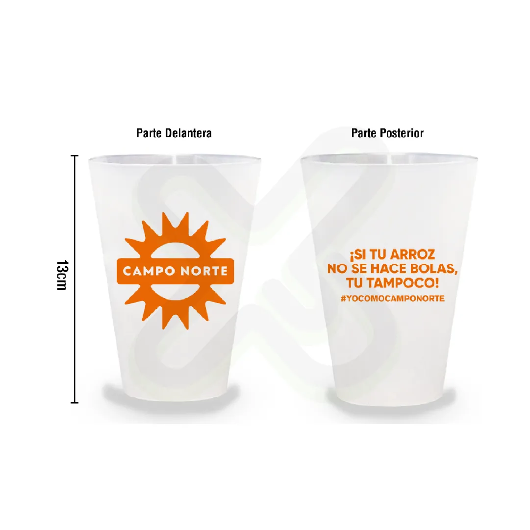 Vaso Pavonado Triangular 20 Oz personalizado con logo