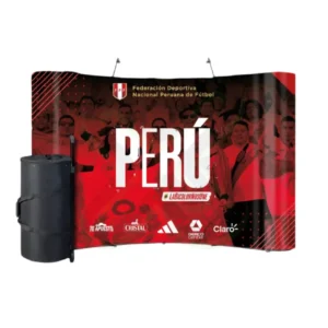 Backing Wall Curvo Velcro publicitario para empresas
