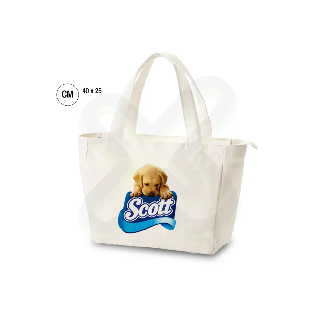 Bolsa Tocuyo Triangular personalizado con logo