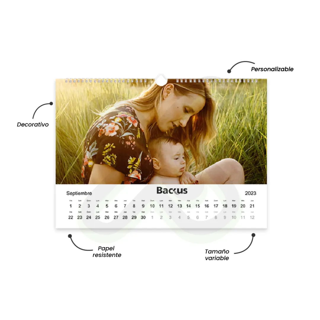 Calendario De Pared Con Ojal Afrodita Corporativo personalizado para empresas