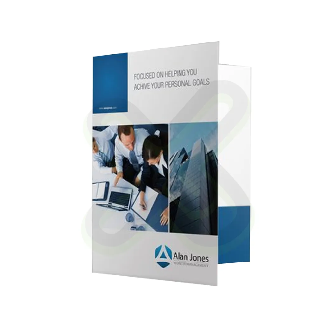 Folder Corporativo Plastificado Mate personalizado con logo