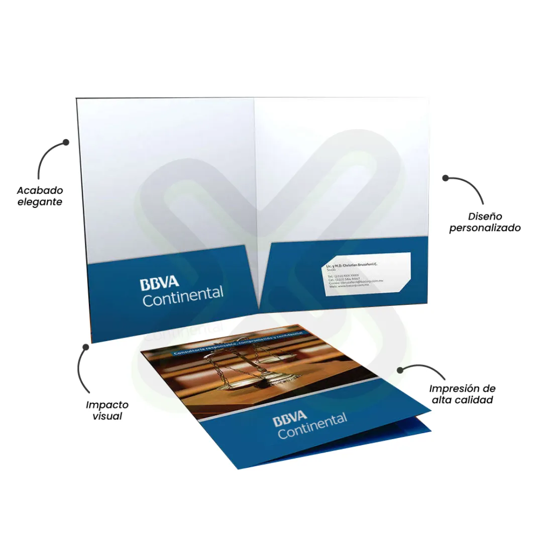 Folder Corporativo Plastificado Mate Barnizado publicitario para empresas