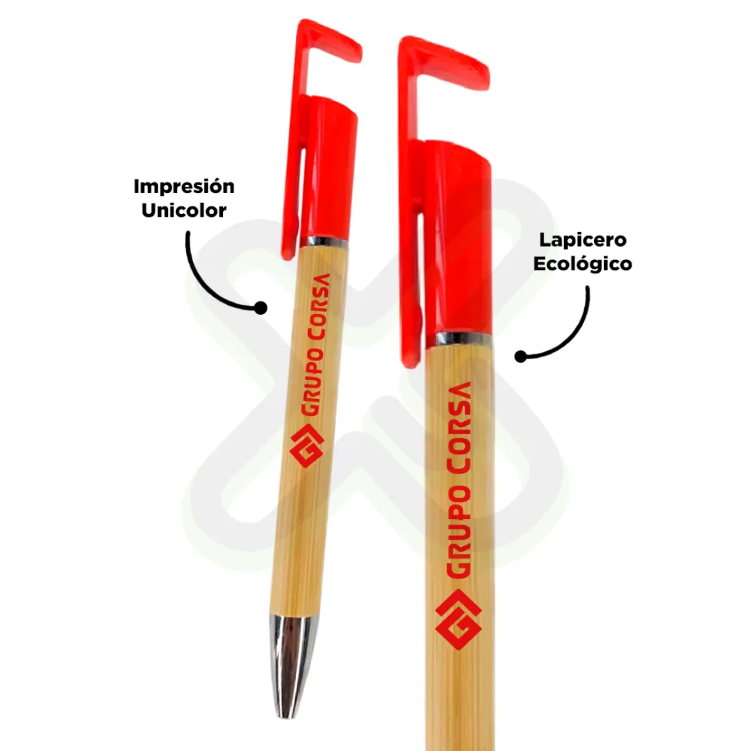 Lapicero Bámbu - Fibra De Trigo personalizado con logo