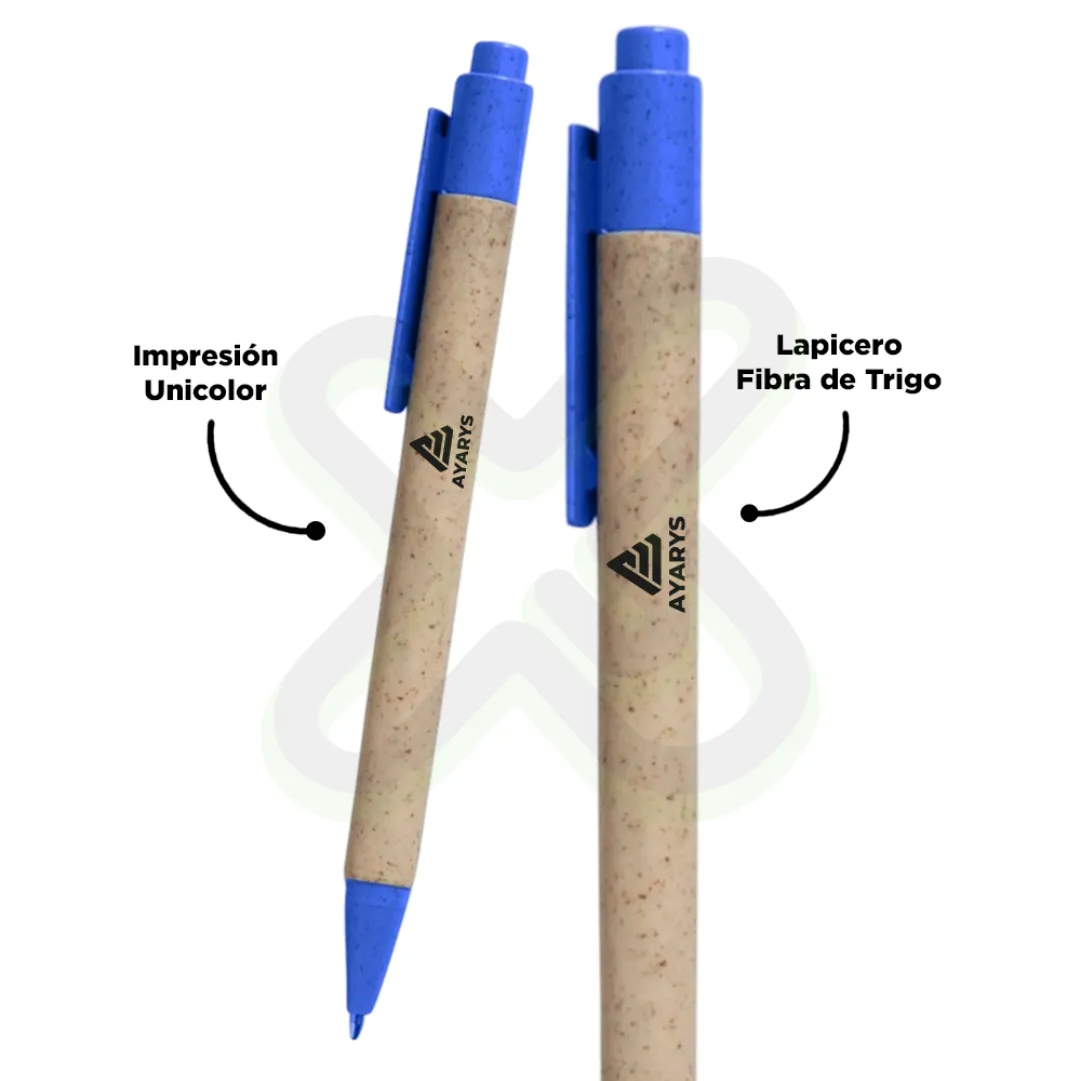 Lapicero Fibra De Trigo personalizado con logo