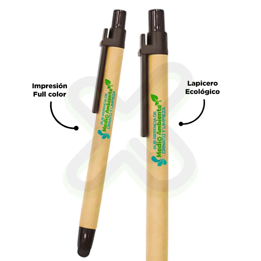 Lapicero Ecologico + Touch personalizado con logo