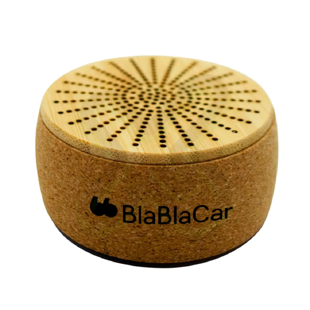 Parlante Eco Deluxe De Corcho personalizado con logo