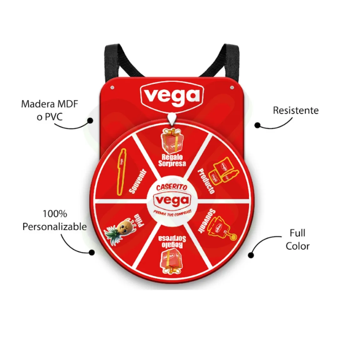 Ruleta De Pecho publicitario para empresas