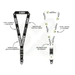 Lanyard Con Tip Top Giratorio Y Arnes Tactico 2.5Cm personalizado con logo