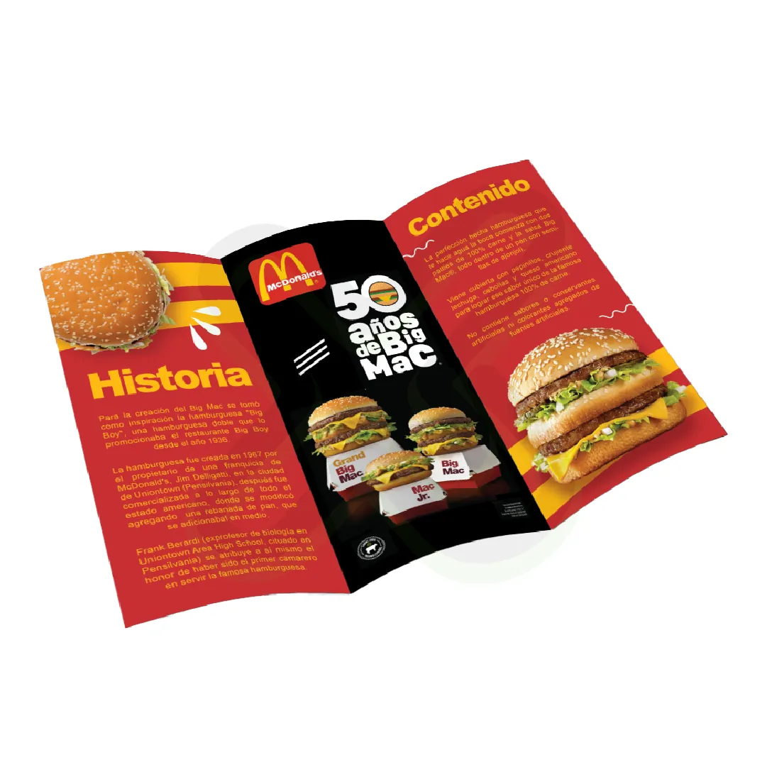 Triptico A4 personalizado con logo