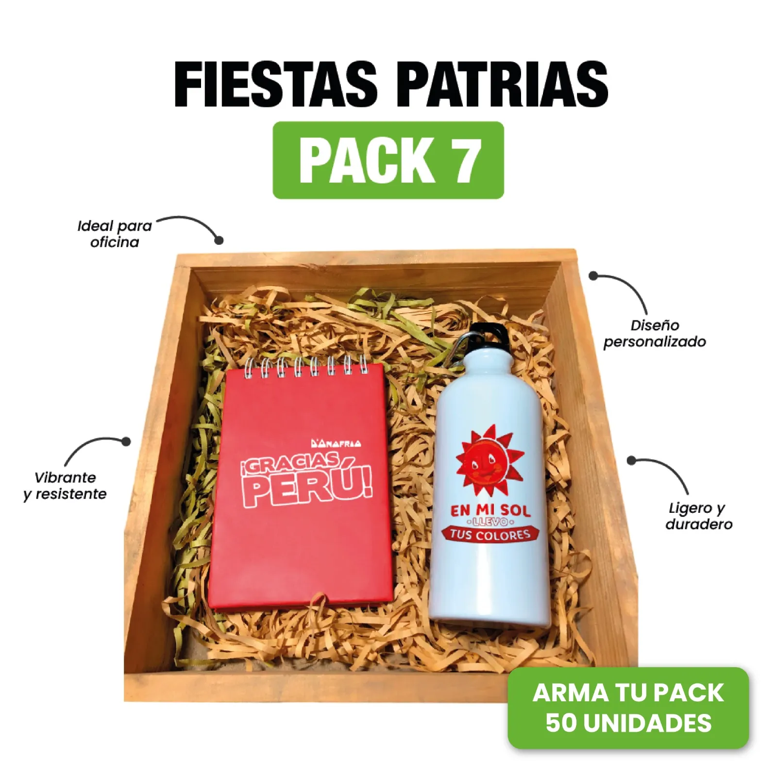 Pack 7 Fiestas Patrias personalizado para empresas