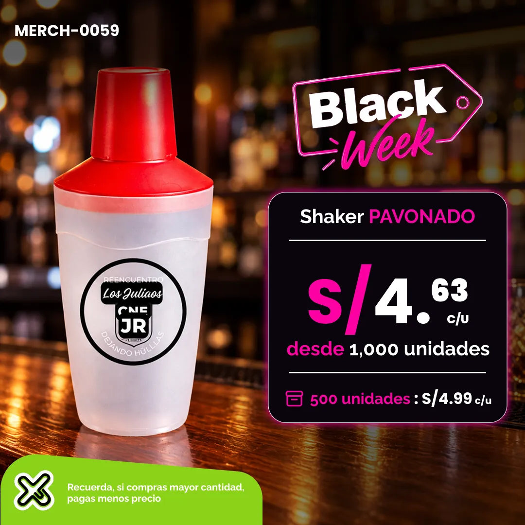 Shaker Pavonado 16 Onz personalizado para empresas