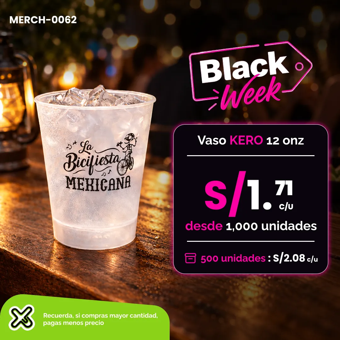 Vaso Kero Tipo 1 12Oz personalizado para empresas
