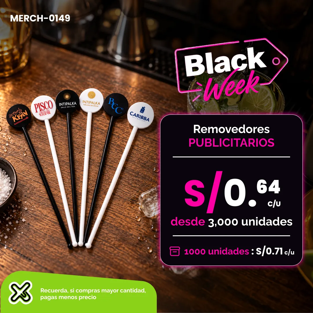 Removedor De Trago Publicitario personalizado para empresas